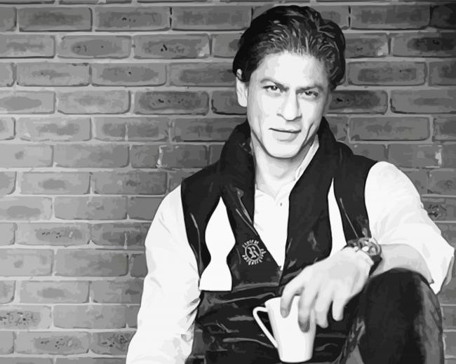 Black And White Shah Rukh Khan Diamond Paintings