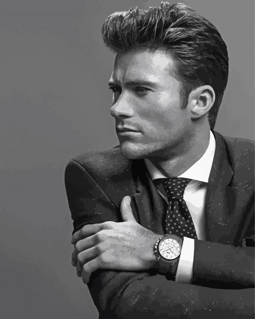 Black And White Scott Eastwood Diamond Paintings