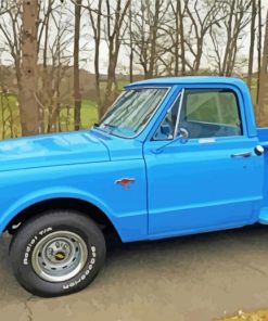 Blue Truck 1967 Chevy Stepside Diamond Paintings