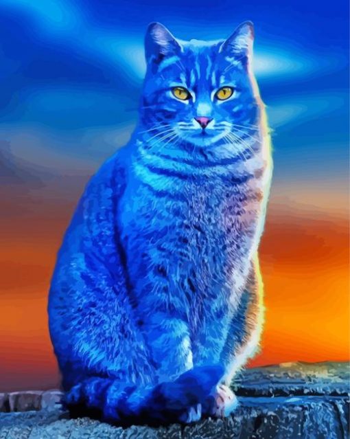 Blue Cat Diamond Paintings