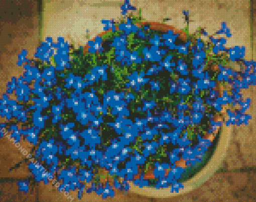 Blue Lobelia Diamond Paintings