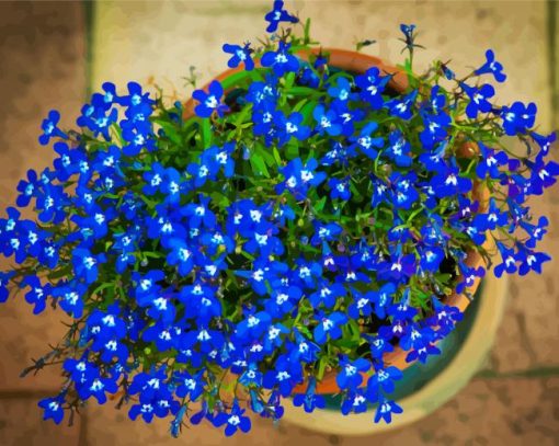 Blue Lobelia Diamond Paintings