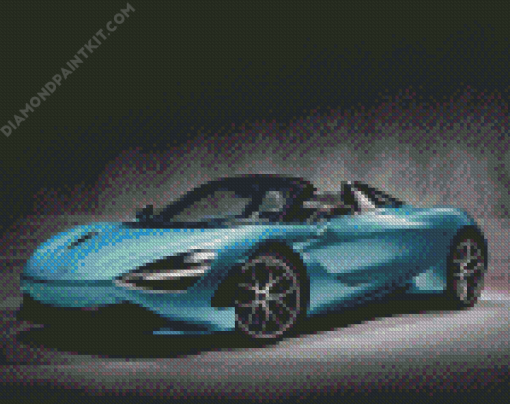 Blue Mclaren Car Diamond Paintings