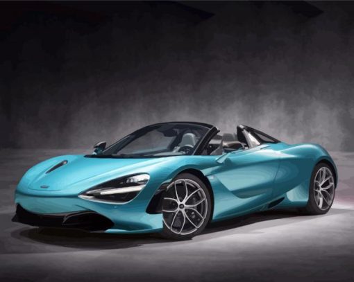 Blue Mclaren Car Diamond Paintings