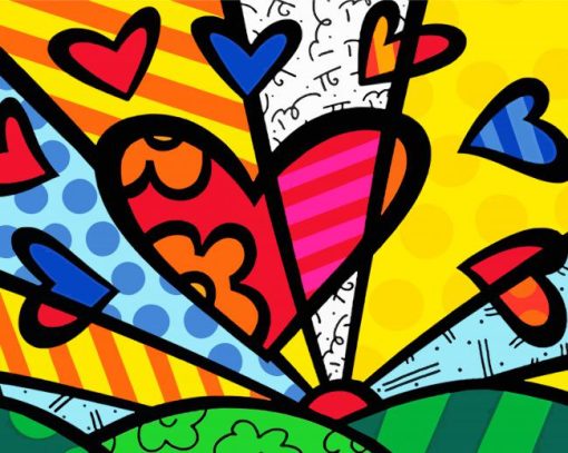 Britto Hearts Diamond Paintings