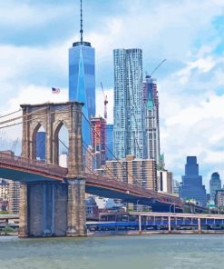 Brooklyn Bridge And Trade Center Diamond Paintings