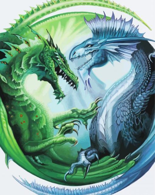 Circular Dragon Diamond Paintings