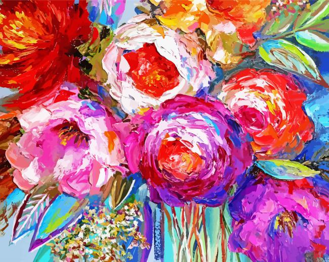 Colorful Abstract Flower Diamond Paintings