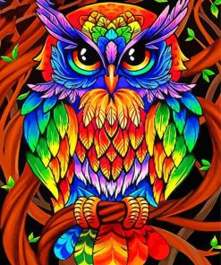 Cute Abstract Owl Diamond Paintings