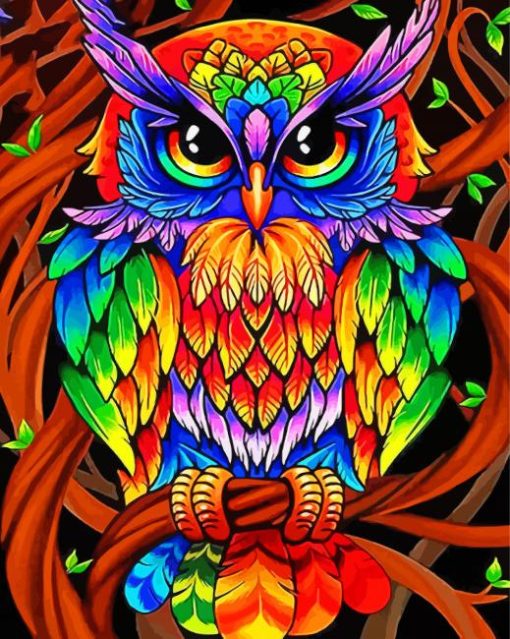 Cute Abstract Owl Diamond Paintings