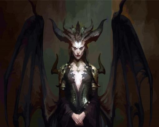 Female Devil Lillith Diamond Paintings