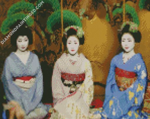 Geisha Japanese Ladies Diamond Paintings