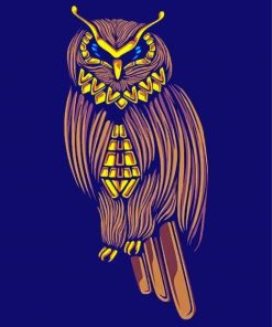 Golden Owl Bird Diamond Paintings