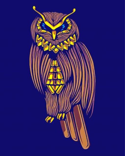 Golden Owl Bird Diamond Paintings