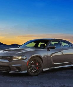 Grey Dodge Hellcat Diamond Paintings