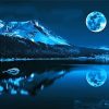 Lake And Full Moon Landscape Diamond Paintings