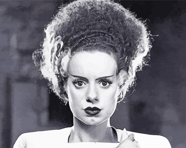 Monochrome Bride Of Frankenstein Diamond Paintings