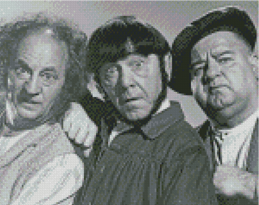 Monochrome The Three Stooges Diamond Paintings