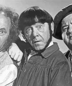 Monochrome The Three Stooges Diamond Paintings