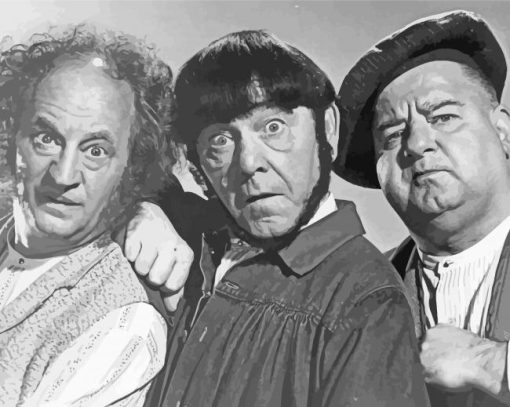 Monochrome The Three Stooges Diamond Paintings