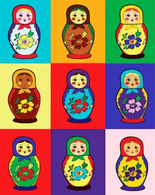 Nesting Doll Illustration Diamond Paintings