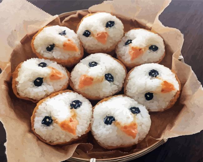 Owl Rice Balls Diamond Paintings