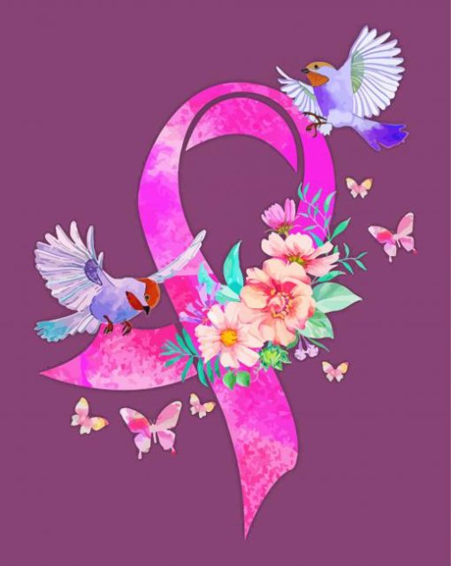 Pink Ribbon Diamond Paintings