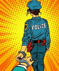 Police Woman Pop Art Diamond Paintings