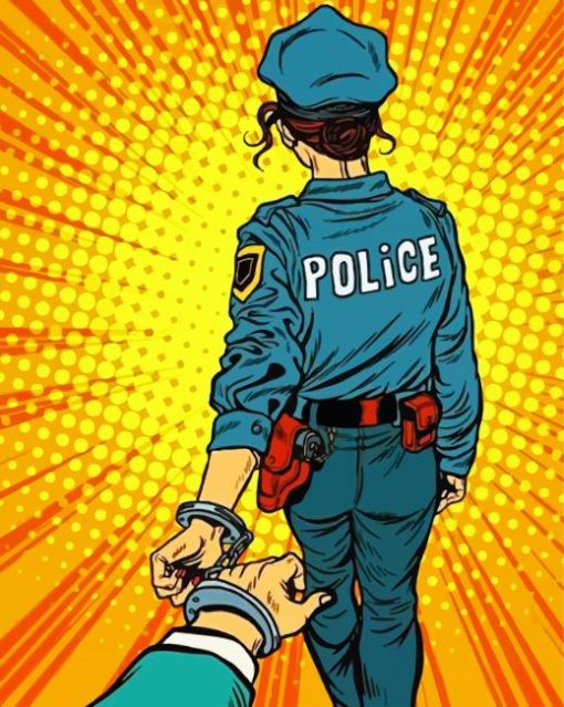 Police Woman Pop Art Diamond Paintings