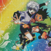 Skateboarding Gon Killua Diamond Paintings