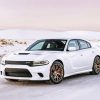 White Dodge Hellcat Diamond Paintings²