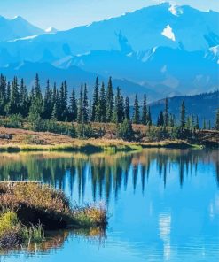 Wonder Lake Denali National Park Mountains Diamond Paintings