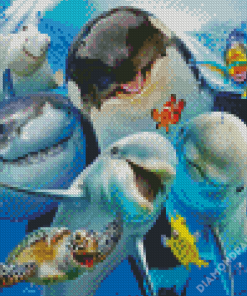 Animal Fish Selfie Diamond Paintings