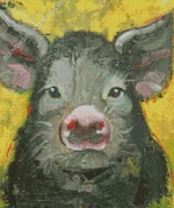 Black Pig Diamond Paintings