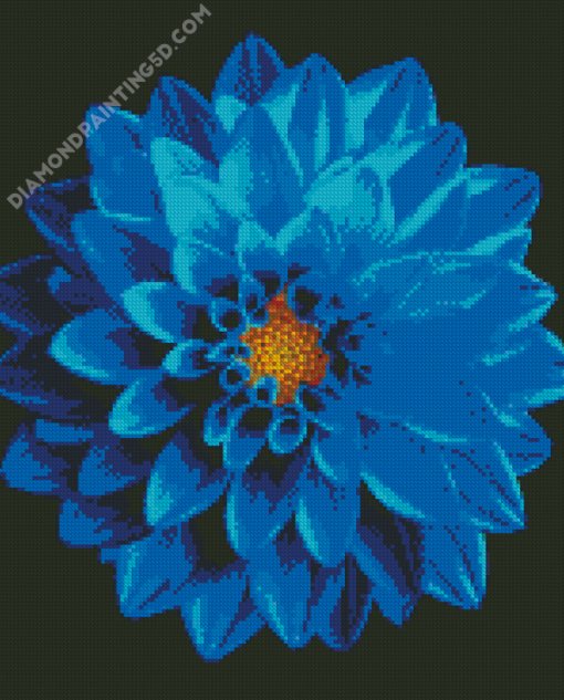 Blue Dahlia Diamond Paintings