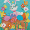 Bunny With Eggs Diamond Paintings