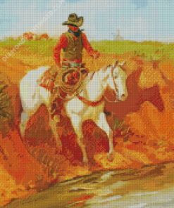 Cowboy In Arizona Art Diamond Paintings