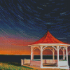 Gazebo By The Sea At Night Diamond Paintings