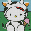 Hello Kitty Cow Diamond Paintings