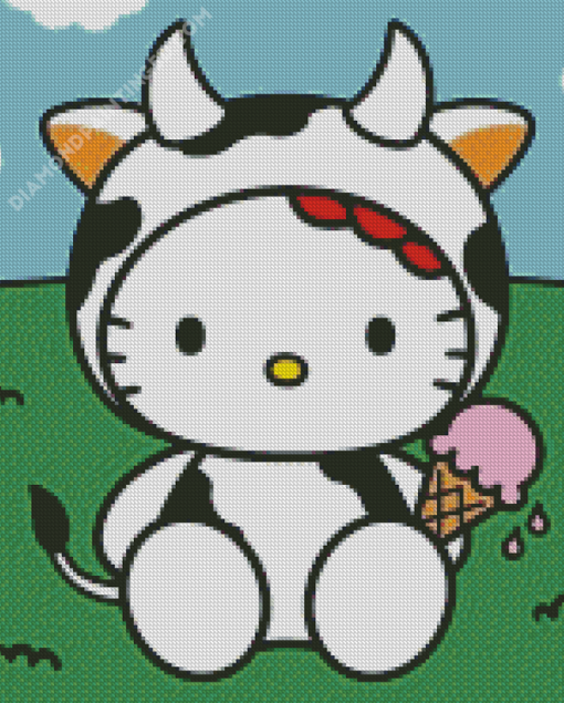 Hello Kitty Cow Diamond Paintings