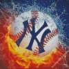 Ny Yankees Ball Diamond Paintings