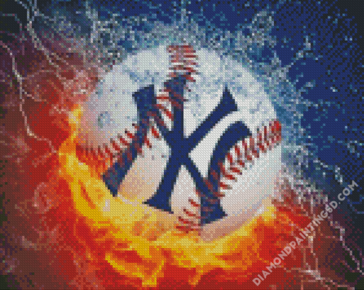 Ny Yankees Ball Diamond Paintings