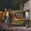 Peasants Bringing Home A Calf Diamond Paintings