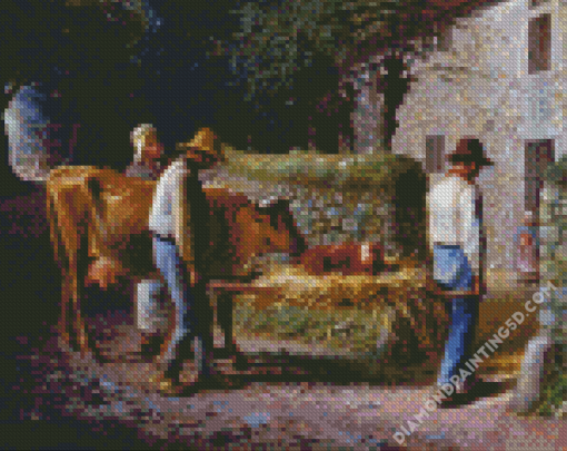 Peasants Bringing Home A Calf Diamond Paintings