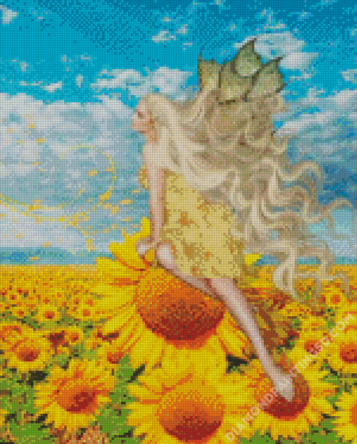 Sunflower Angel Diamond Paintings