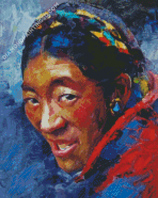 Tibet Woman Diamond Paintings