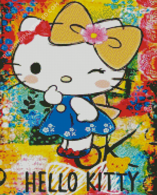 Abstract Hello Kitty Diamond Paintings