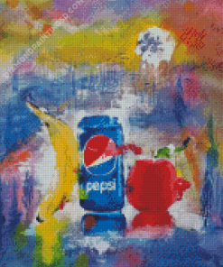 Abstract Pepsi Diamond Paintings