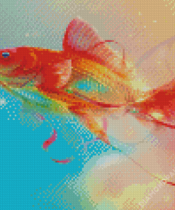 Aesthetic Gold Fish Art Diamond Paintings