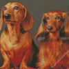 Aesthetic Red Dachshund Diamond Paintings